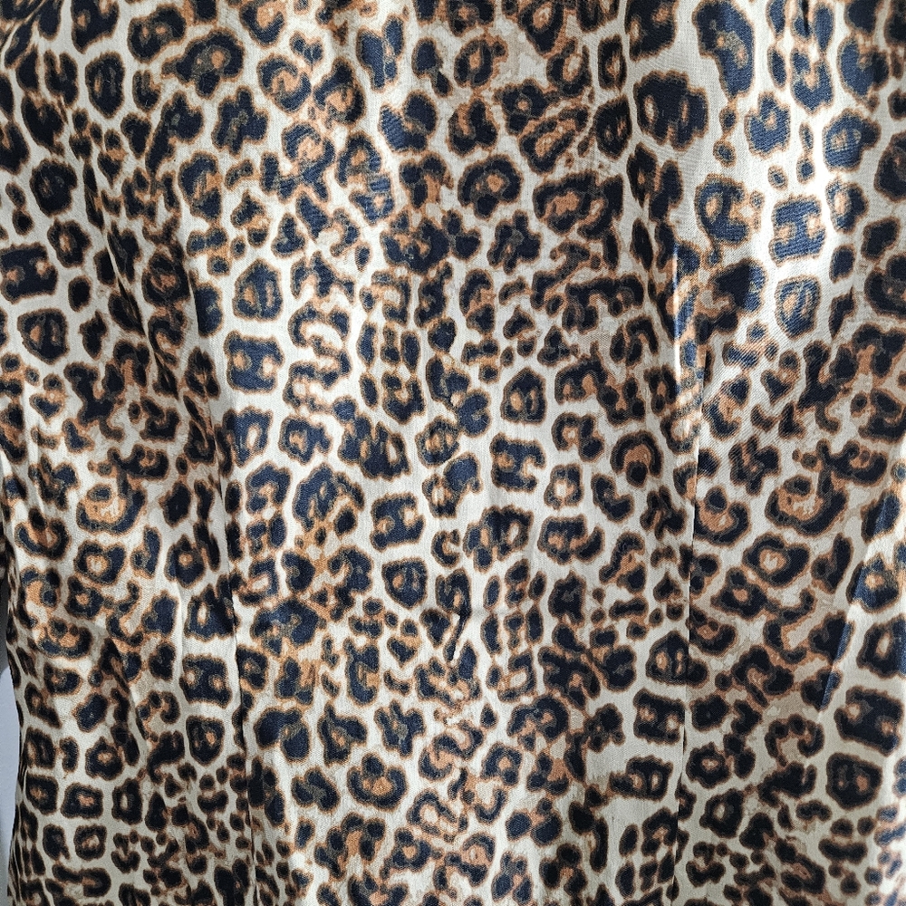 Charter Club Leopard Print And Pearl Women's Button Up Top - Picture 4 of 16